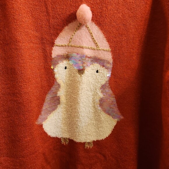 LC Lauren Conrad Sixe 3X Holiday Sequin Penguin Long Sleeve Tunic Sweater NWT - Picture 7 of 12
